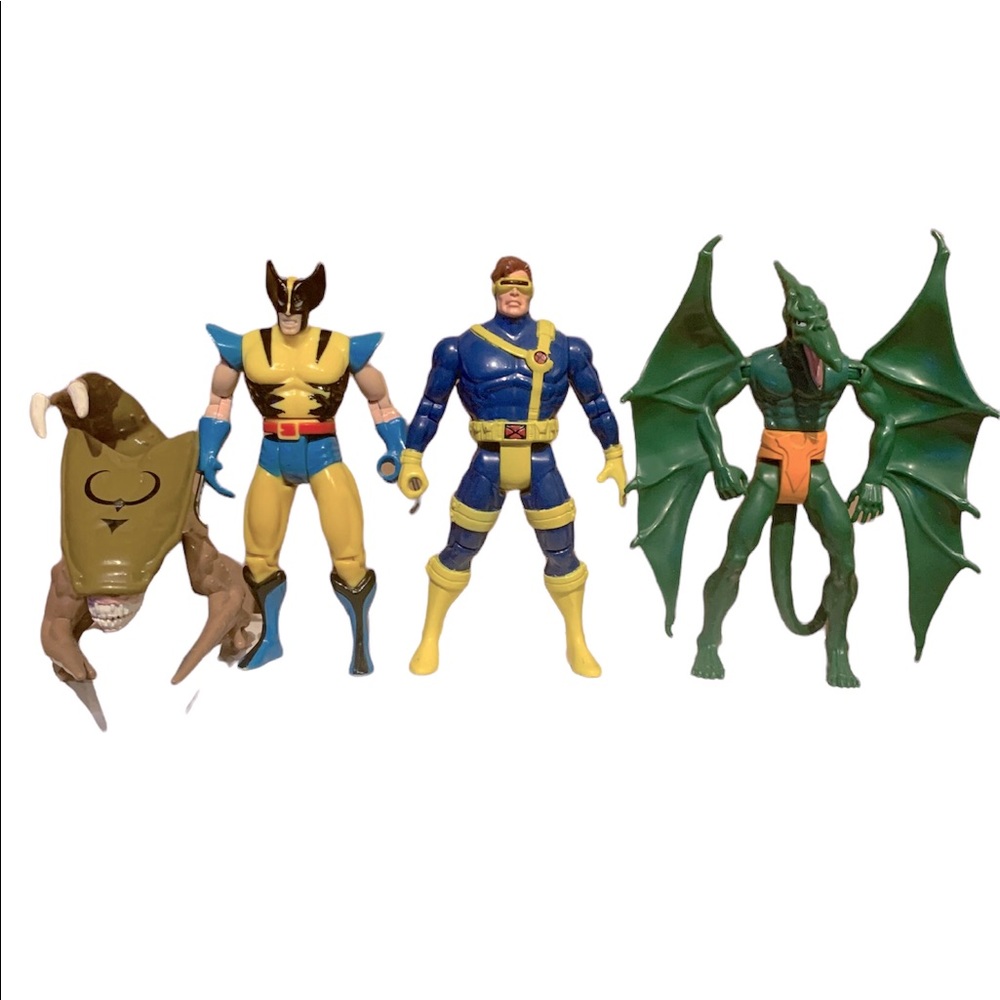 4 X-Men Figures, Brood, Wolverine, Cyclops, Sauron